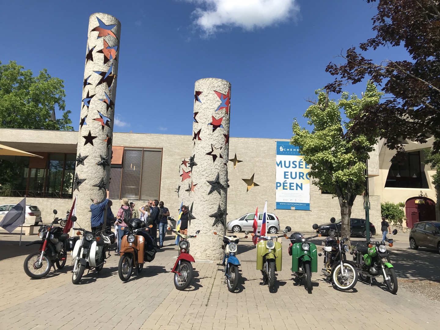Mopeds am europäischen Museum in Schengen