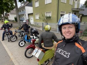 Biker bei einer Rast