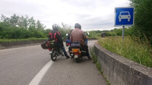 Biker auf Straße