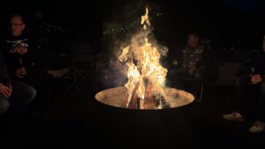 Lagerfeuer am Abend des Vereinsfestes